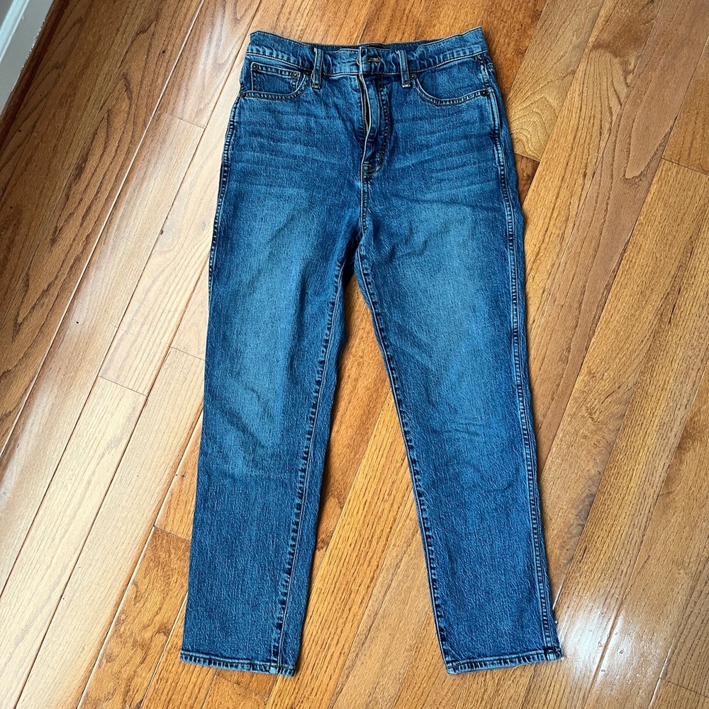 Women’s J. Crew Straight Fit High Rise Blue Jeans